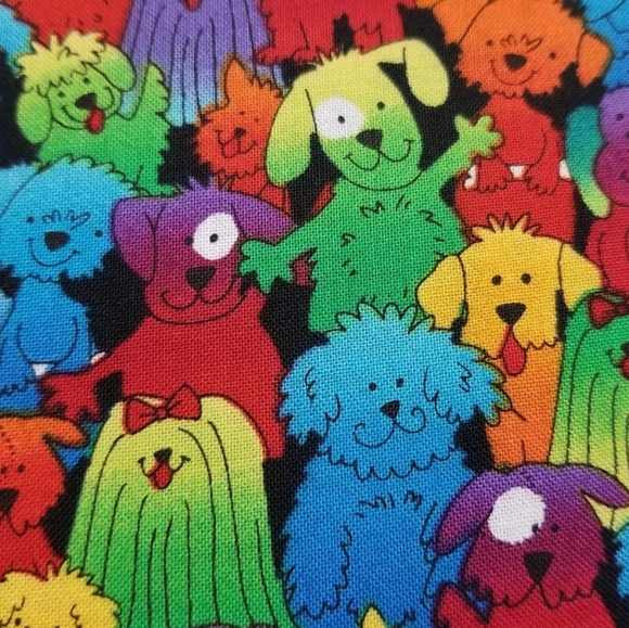 "Doggies Of All Colors" style Face Mask - Adult - Picture 2 of 3